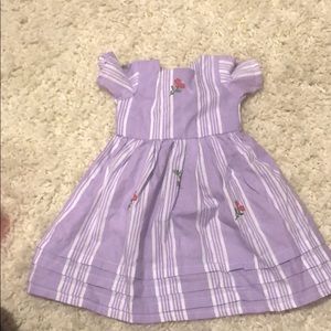 American girl doll dress purple stripes 👗